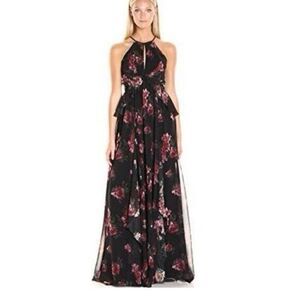 ERIN By Erin Fetherston Maxi Dress 2 Multicolor Floral Tiered Ruffle Olivia Gown